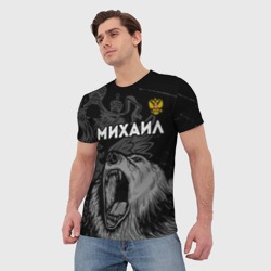 Мужская футболка 3D Михаил Россия Медведь - фото 2