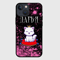 Чехол для iPhone 13 mini Дарья кошка Краска