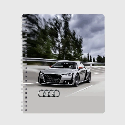 Тетрадь Ауди на скоростном шоссе Audi on the expressway