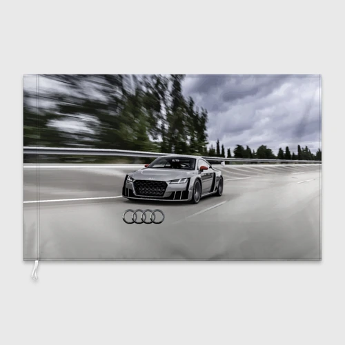 Флаг 3D Ауди на скоростном шоссе Audi on the expressway