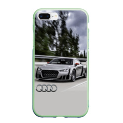 Чехол для iPhone 7Plus/8 Plus матовый Ауди на скоростном шоссе Audi on the expressway