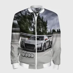 Мужской бомбер 3D Ауди на скоростном шоссе Audi on the expressway