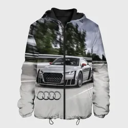 Мужская куртка 3D Ауди на скоростном шоссе Audi on the expressway