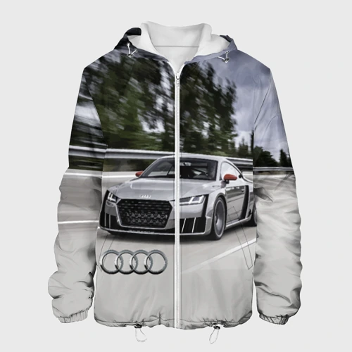 Мужская куртка 3D Ауди на скоростном шоссе Audi on the expressway