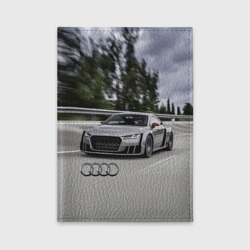 Обложка для автодокументов Ауди на скоростном шоссе Audi on the expressway