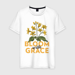 Мужская футболка хлопок Bloom with grace
