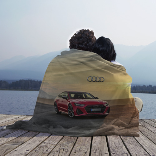 Плед 3D Audi RS 7 на закате солнца at sunset - фото 3