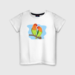 Детская футболка хлопок Птицы Неразлучники