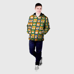 Мужская куртка 3D Разноцветная плитка сибы - фото 2