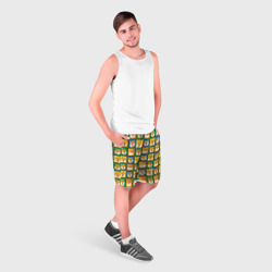 Мужские шорты 3D Разноцветная плитка сибы - фото 2