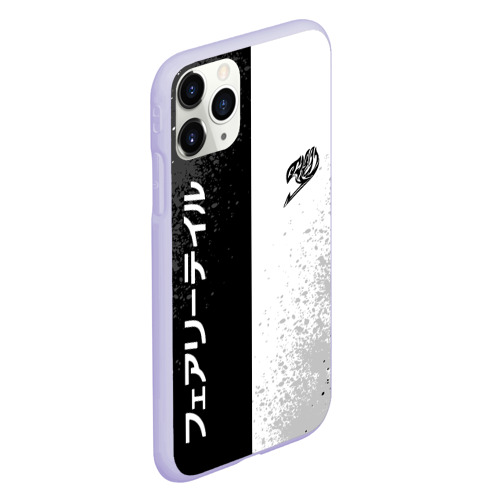 Чехол для iPhone 11 Pro матовый с принтом Fairy tail black and white logo, вид сбоку #3