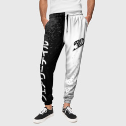 Fairy tail black and white logo – Мужские брюки 3D с принтом купить