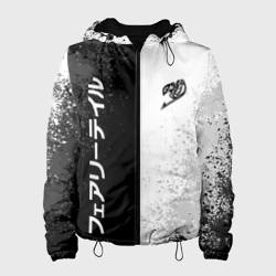 Женская куртка 3D Fairy tail black and white logo