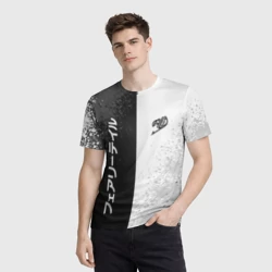 Мужская футболка 3D Fairy tail black and white logo - фото 2