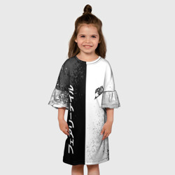 Детское платье 3D Fairy tail black and white logo - фото 2