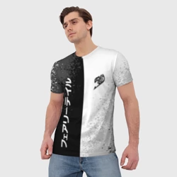 Мужская футболка 3D Fairy tail black and white logo - фото 2