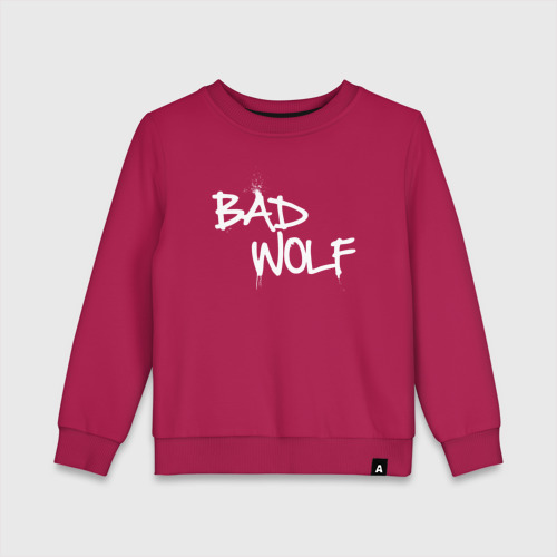 Детский свитшот хлопок Bad Wolf злой волк, цвет маджента