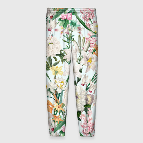 Мужские брюки 3D с принтом Цветы Для Невесты, вид сзади #1