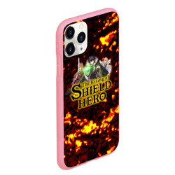 Чехол для iPhone 11 Pro Max матовый The Rising of the Shield Hero персонажи на фоне черепов в огне - фото 2