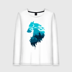 Женский лонгслив хлопок Принцесса Мононоке волчий силуэт