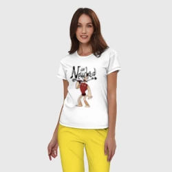 Женская пижама с белой футболкой хлопок The neverhood - Klaymen - фото 2