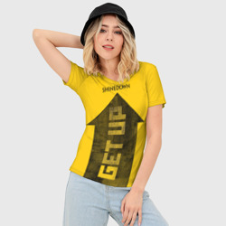 Женская футболка 3D Slim Shinedown - get Up - фото 2