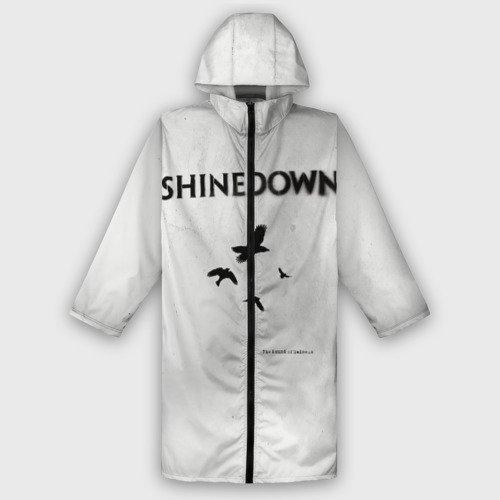 Мужской дождевик 3D The Sound of Madness - Shinedown, цвет белый