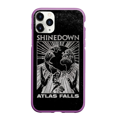 Чехол для iPhone 11 Pro Max матовый Atlas Falls - Shinedown, цвет фиолетовый