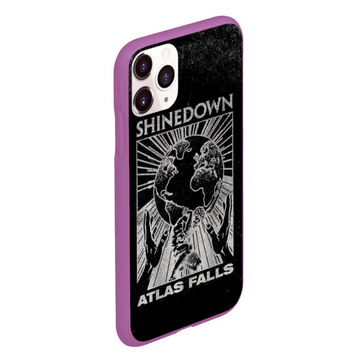 Чехол для iPhone 11 Pro Max матовый Atlas Falls - Shinedown, цвет фиолетовый - фото 3