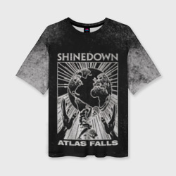 Женская футболка oversize 3D Atlas Falls - Shinedown