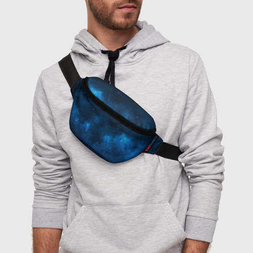 Поясная сумка 3D с принтом Космическая ночь, фото на моделе #1