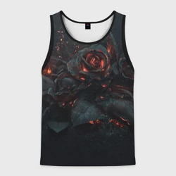 Мужская майка 3D Тлеющий розы