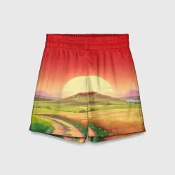 Детские спортивные шорты 3D Дорога к солнцу