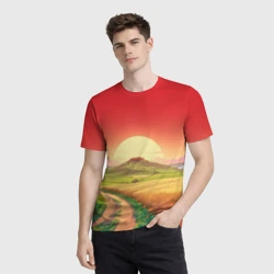 Мужская футболка 3D Дорога к солнцу - фото 2
