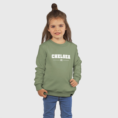 Детский свитшот хлопок с принтом Chelsea Football Club Классика, фото на моделе #1