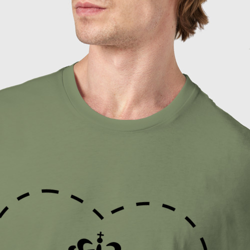 Мужская футболка хлопок Лого Monaco в сердечке, цвет авокадо - фото 6