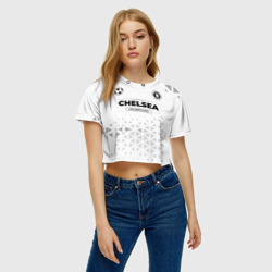 Женская футболка Crop-top 3D Chelsea Champions Униформа - фото 2