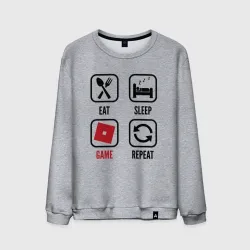 Мужской свитшот хлопок Eat Sleep Roblox Repeat