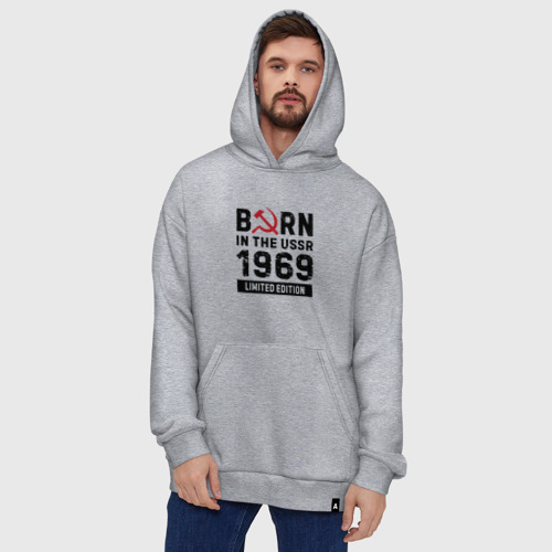 Худи SuperOversize хлопок Born In The USSR 1969 Limited Edition, цвет меланж - фото 5