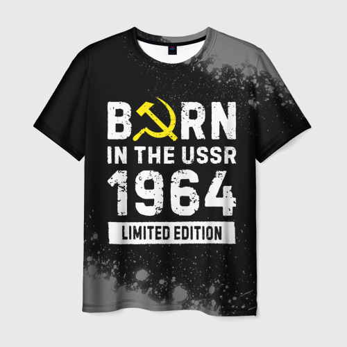 Мужская футболка 3D Born In The USSR 1964 year Limited Edition, цвет 3D печать