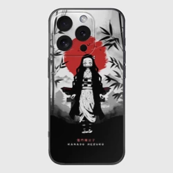 Чехол для iPhone 16 Pro силиконовый с защитой камеры Незуко Клинок, рассекающий демонов Nezuko