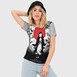 Женская футболка 3D Slim Незуко Клинок, рассекающий демонов Nezuko - фото 2