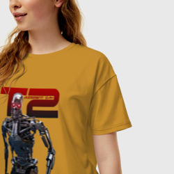 Женская футболка хлопок Oversize Terminator 2 - T800 - фото 2
