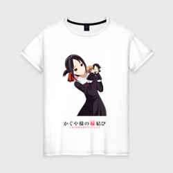 Love is war Кагуя Синомия – Женская футболка хлопок с принтом купить со скидкой в -20%