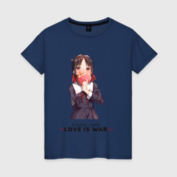 Госпожа Кагуя Love   is war Синомия – Женская футболка хлопок с принтом купить со скидкой в -20%