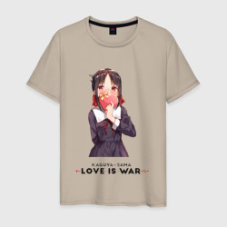 Мужская футболка хлопок Госпожа Кагуя Love   is war Синомия