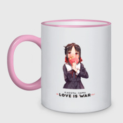 Кружка двухцветная Госпожа Кагуя Love   is war Синомия