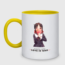 Кружка двухцветная Госпожа Кагуя Love   is war Синомия