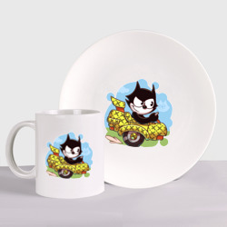 Набор: тарелка + кружка Felix - the cat