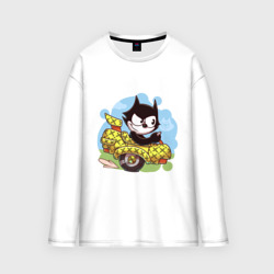 Мужской лонгслив oversize хлопок Felix - the cat